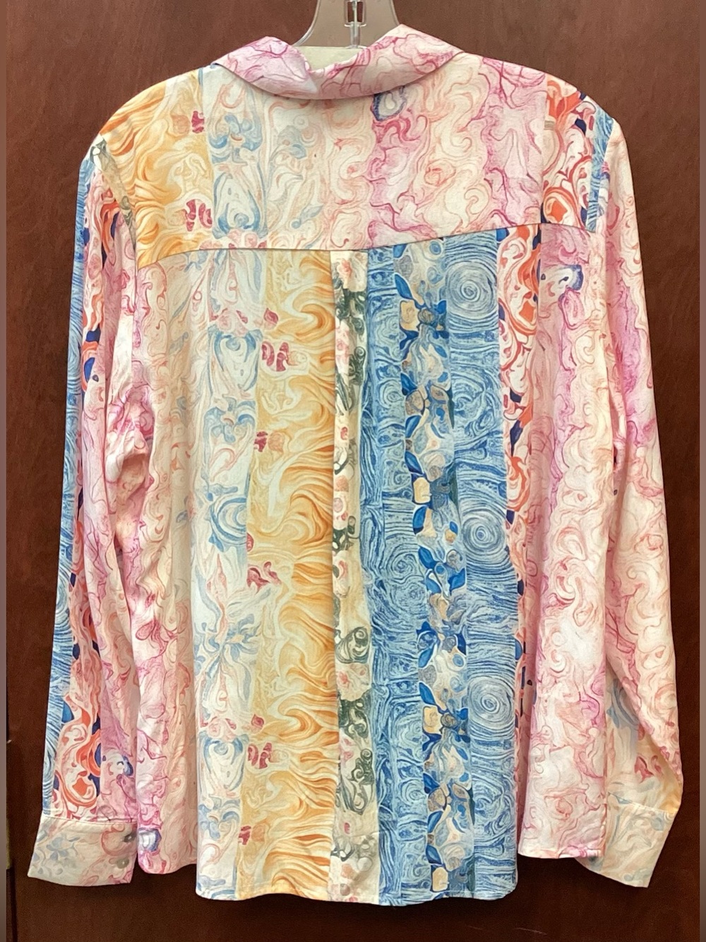 Women’s Multi-Color Patterned Button-Up Shirt - Picture 2 of 2